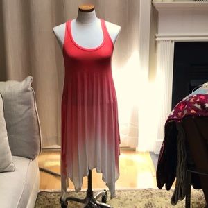StTropez beautiful sleeveless dress coral/whit